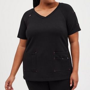 Torrid Black Classic Fit Scrub Cupro Top 1X